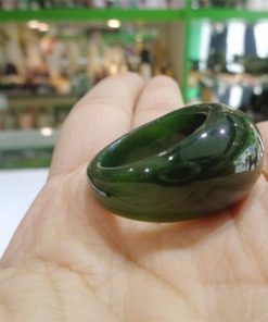 Nhẫn mã não xanh ngọc hình túi tiền FS6471